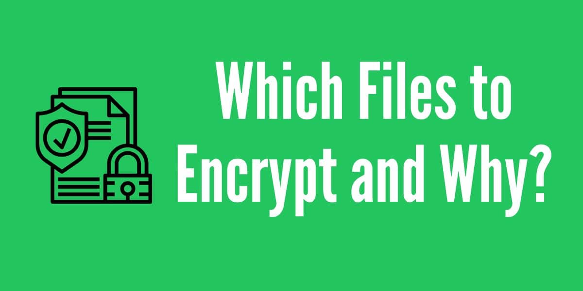 Because of the strain on resources, it’s helpful to understand which files you need to encrypt and why.