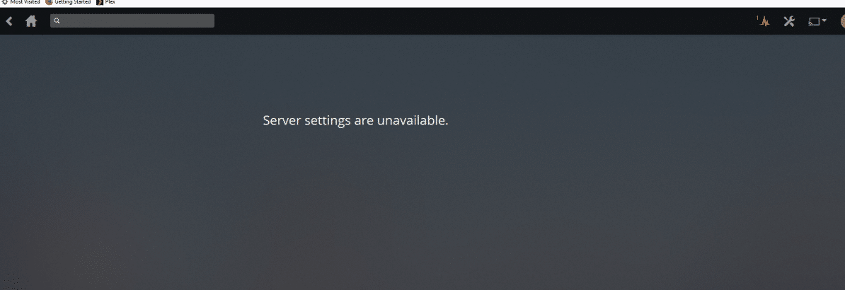 plex media server unavailable on local network