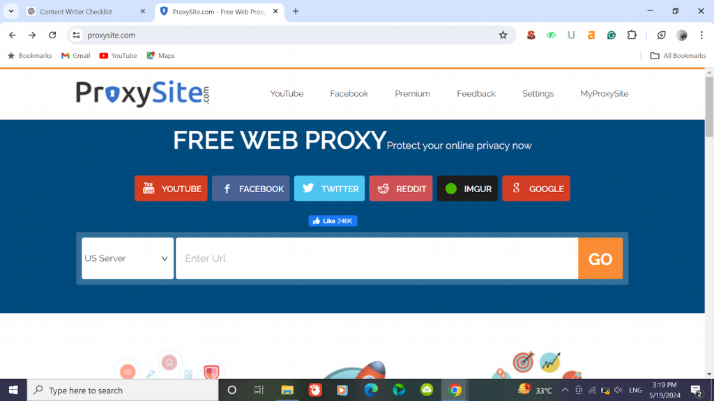 site web proxysite.com