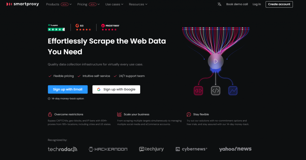 Smartproxy homepage